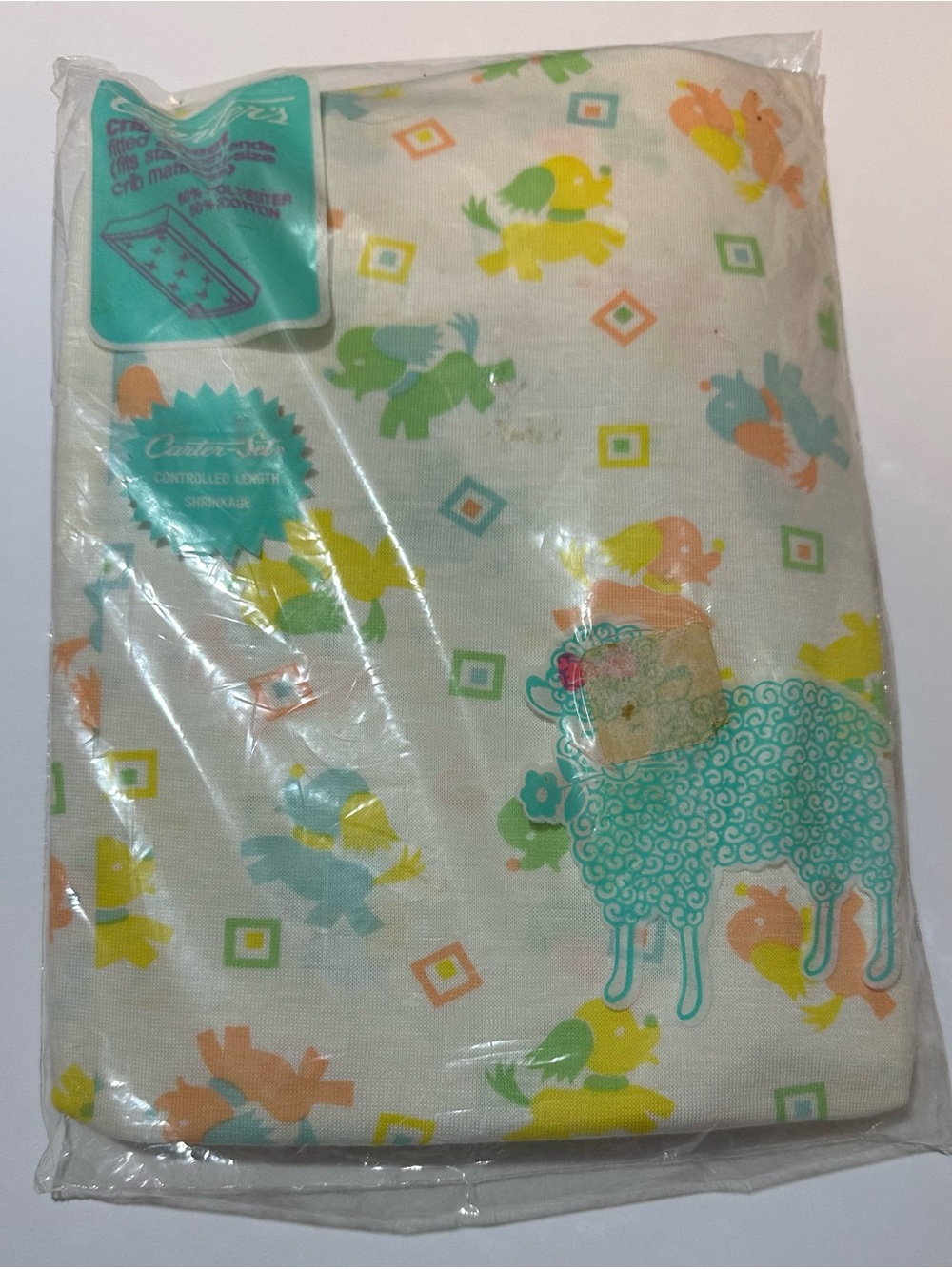 Vintage Carter’s Crib Sheet Colorful Puppies Dogs